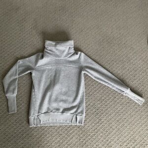 ALO Yoga Light Gray Funnel Neck Sweatshirt